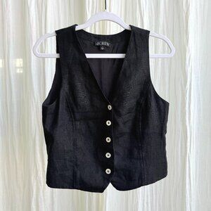 J.Crew Linen Button Down Vest - Size 4